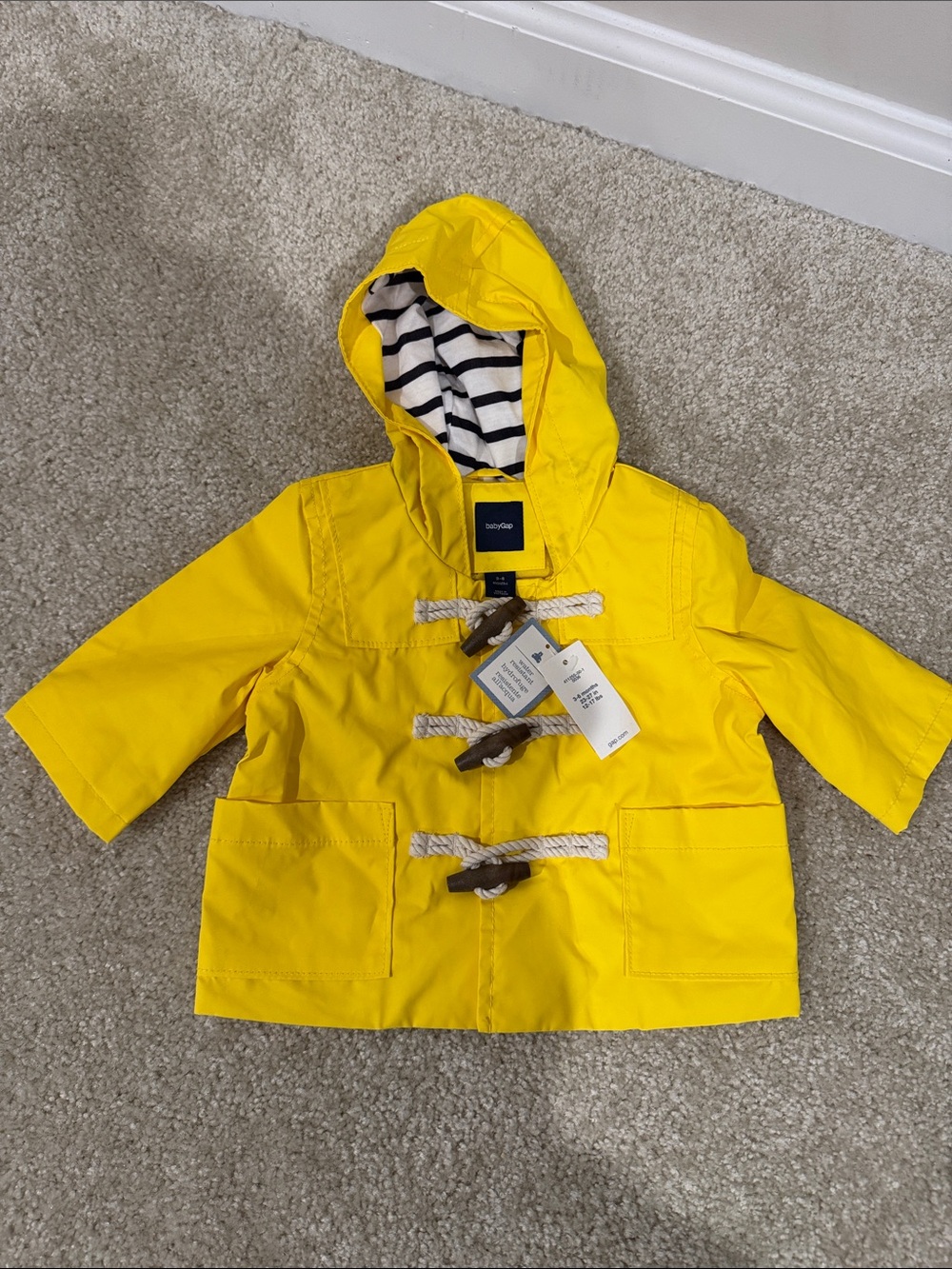 BabyGAP yellow rain jacket